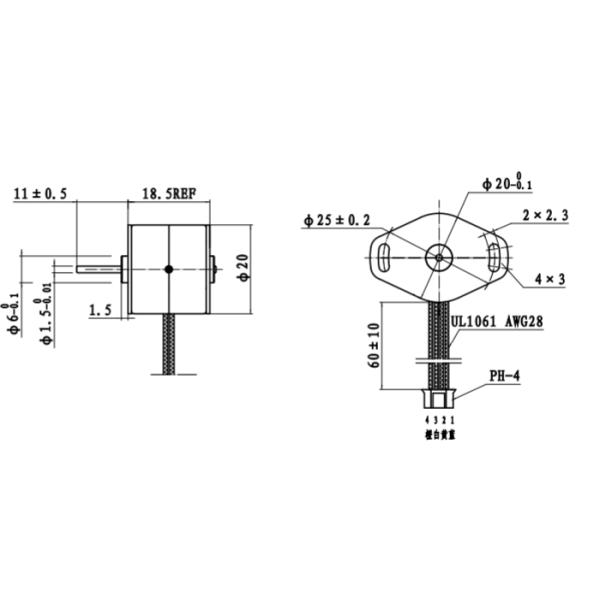Двухфазовый 20mm микро- Stepper мотор/небольшой мотор 20L-020 постоянного магнита Stepper