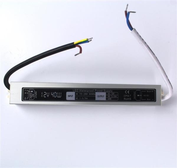 Best-seller 12v 40w resistente à água IP67 LED fonte de alimentação LED driver fabricante