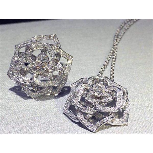 P 18k gold  white gold yellow gold rose gold diamond ring  Jewelry factory in Shenzhen, China