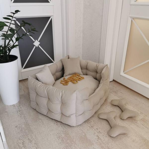 Large Brown Luxury Orthopedic Dog Sofa Beds Non Toxic Moth Proof Dog Mattress Bed