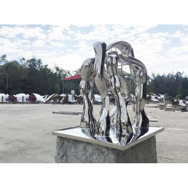 Contemporary Modern Abstract Sculpture , Stainless Steel Metal Lawn Ornaments