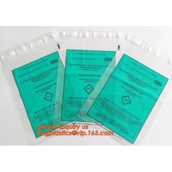 wholesale custom printed ldpe k kangaroo pouch plastic zipper bag zip lock biohazard specimen bags with pocket