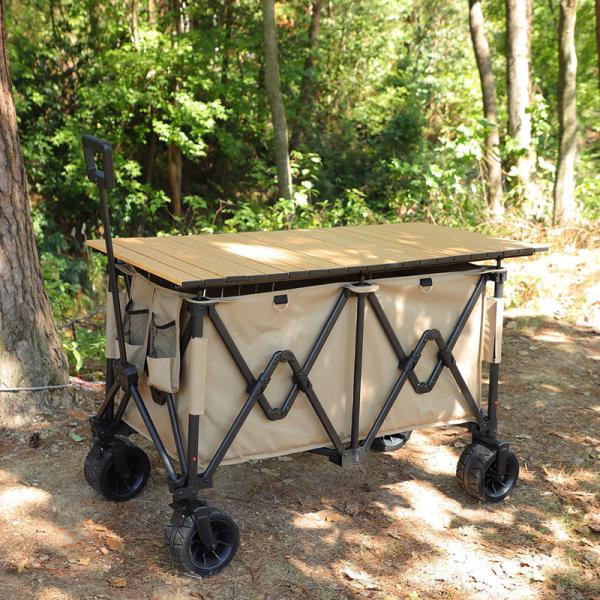 Outdoor Garden Heavy Duty Utility Portable Large Capacity Camping Collapsible Wagon Cart With All-Terrain Wheels