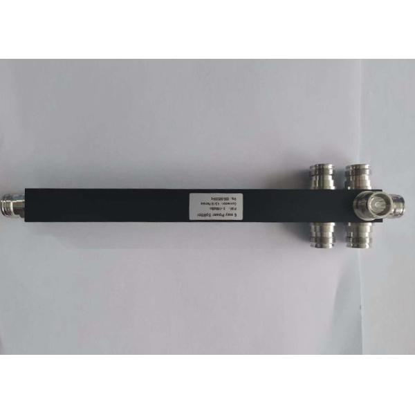 698-3800MHz Black Square 4.3-10 Mini Din Female 6 Way Power Divider Splitter
