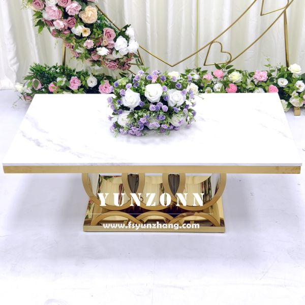 Customized Size Circles Base Luxury Silver or Golden Natural Stone Top Side Table Salon Centro Metal Coffee Center Table