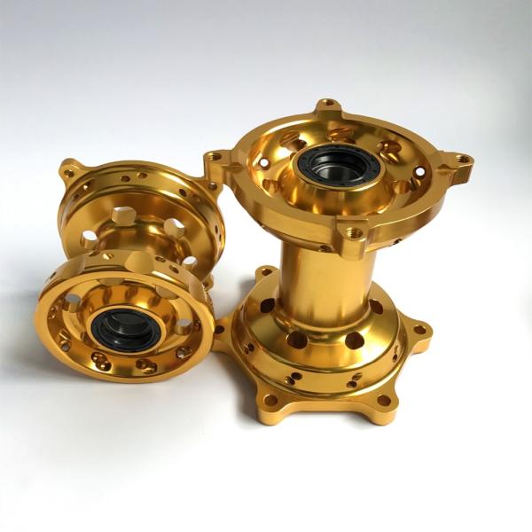 Orange Lightweight CNC Billet Motorcycle Wheel Hubs for Suzuki RMZ50 450 Replace/Repair