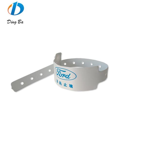 Waterproof PVC Plastic Vinyl Bracelet 250*25mm Wide Shape for Festival Access Only