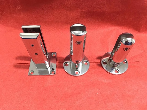 Commercial Frameless Glass Balustrade Components , Stainless Steel Spigot