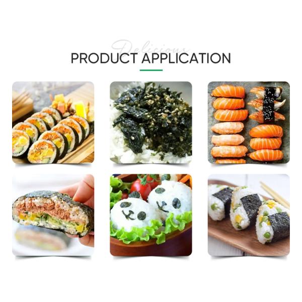Silver Grade 10Sheets Sushi Nori Certified Dark Green Hand Roll Temaki Roasted Sushi Nori Seaweed Wrapper