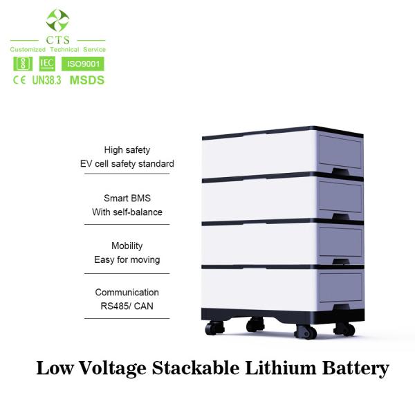bateria de íon de lítio empilhável de lifepo4 48v 400ah 500ah 300ah 10kw 15kw para a energia do hoem storagy