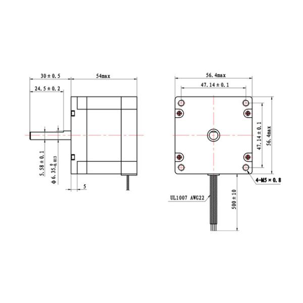 Мотор 57*57*54mm 2.0A 1.2N.M гибрида NEMA 23 Stepper с CE ROHS