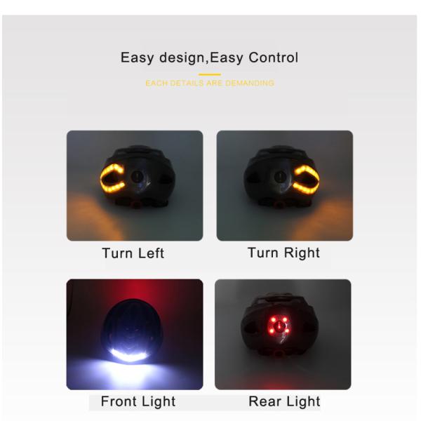 Noche del casco de la bici que completa un ciclo el casco seguro que da vuelta al casco ligero de la carga del USB