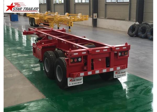 Extra Durability Flatbed Semi Trailer , 40ton 40 Ft Flatbed Trailer