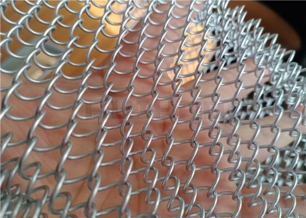 6x6mm Anodized Aluminium Flexible Metal Mesh Curtain Used For Exterior Decoration