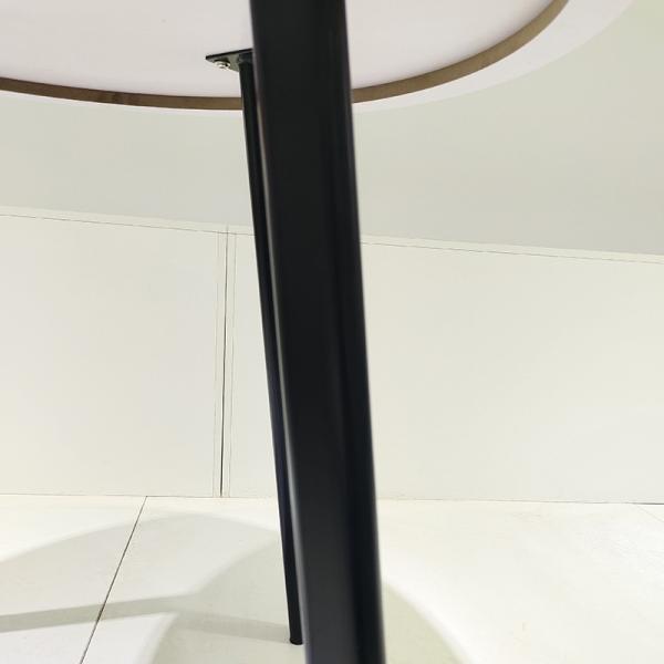 Restaurant Kitchen Black Wooden Round Table 90*90*75cm Fine workmanship