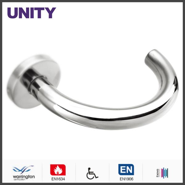 Stainless Steel Fire Door Lever Handle EN1906 and EN1634 Satin Finish