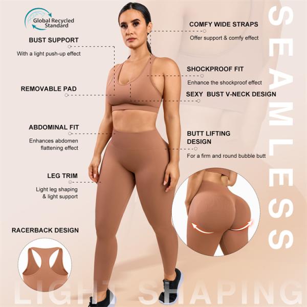 Дышащий 2021 Йога носить набор одежды без швов тренажерный зал фитнес набор для экологически чистых