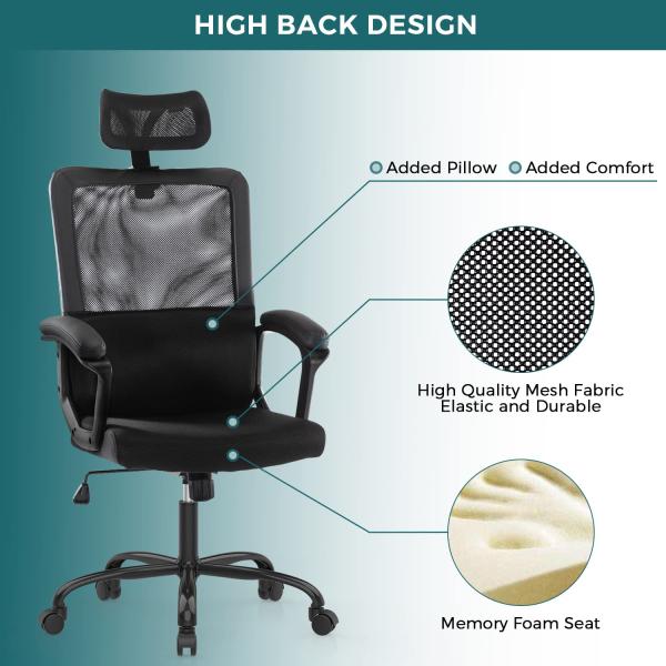 Ergonomic Mesh Home Office Computer Chair with Customized Color and Rotating Rolling