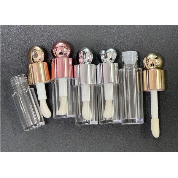6ml silver gold Lip Tint Bottle Private Label Big Doe Foot Luxury Lip Gloss Tubes for Girls