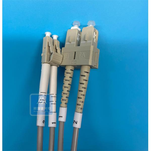 Armored Duplex Fiber Optic Patch Cable 3m DLC DSC 2x3.0mm Grey LSZH FTTH Flat Cable