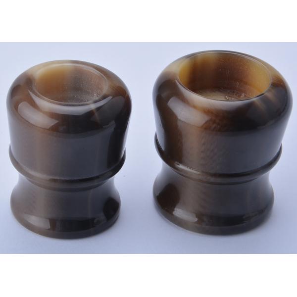 Pure polished faux horn color handle 2 Band Shaving Brush for male