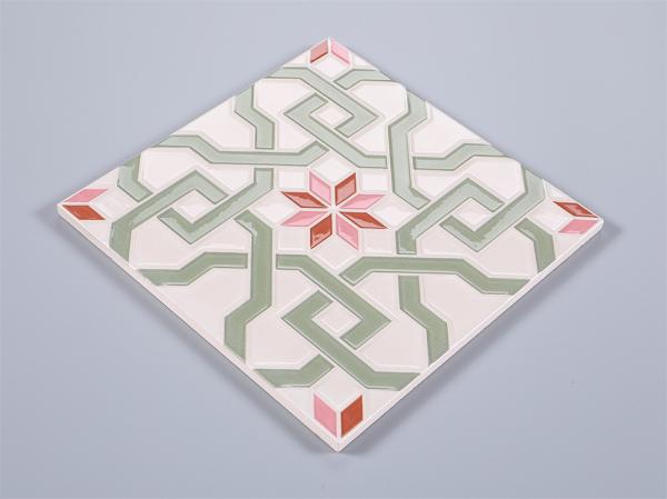 20x20cm Beige Pink Ceramic Rustic Tile for Floor and Wall