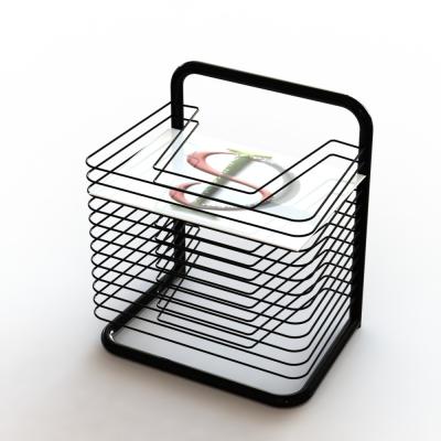 Multi Tiered Painting Papers Wire Counter Display Stands Rack In Classroom
