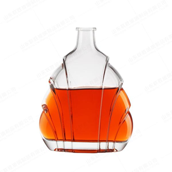 750 ml garrafa de vinho de vidro transparente transparente para logotipo de personalização de uísque / vodka / licor