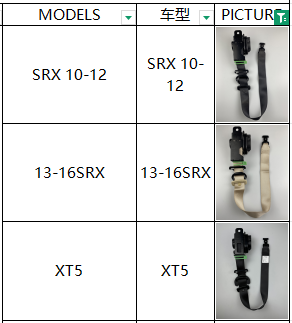 Original Three Point Seat Belts Replacement For Cadillac SRX 10-12