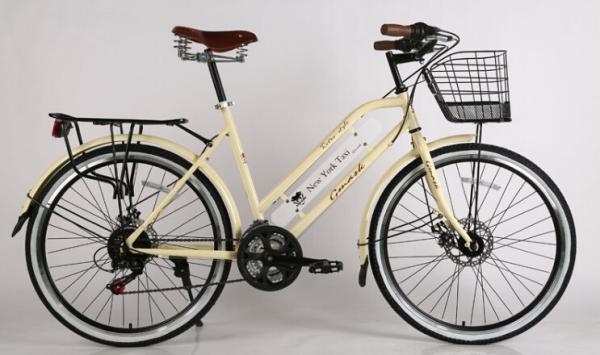 Coaster brake hi-ten steel  24/26 inch New York style city bike with Shimano 6/7 speed and Cowhide seat