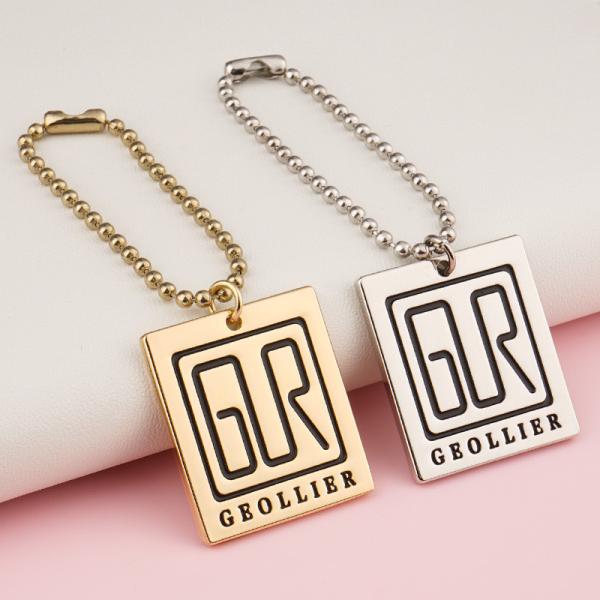 Handbag Hardware Accessories Round Metal Hanging Tag with Customized Shape Metal Tag