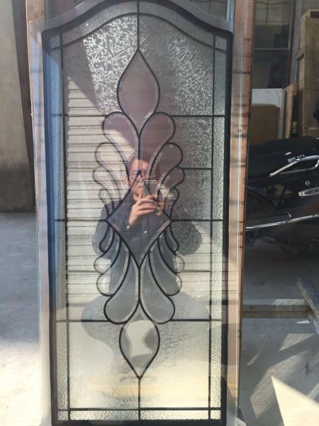 A antiguidade manchou a pátina de vidro Leaded decorativa Caming com colagem Chip Beveled Glass