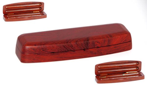 B0802R Rosewood Half round double wood pen box