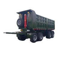 FUWA BPW Axle 27CBM Dump Draw Bar Trailer avec 4 axes Performance du camion