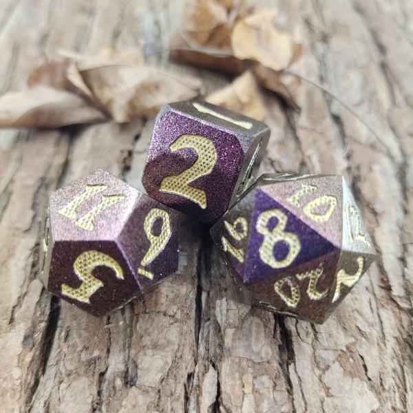 Poker tabl Hand Pouring Dice Set Odorless For Collection Metal Polyhedral Black