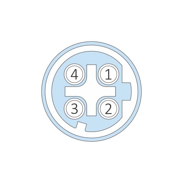 M12 4 Pin Female D Code Panel Mount Connector To RJ45 Male Plug