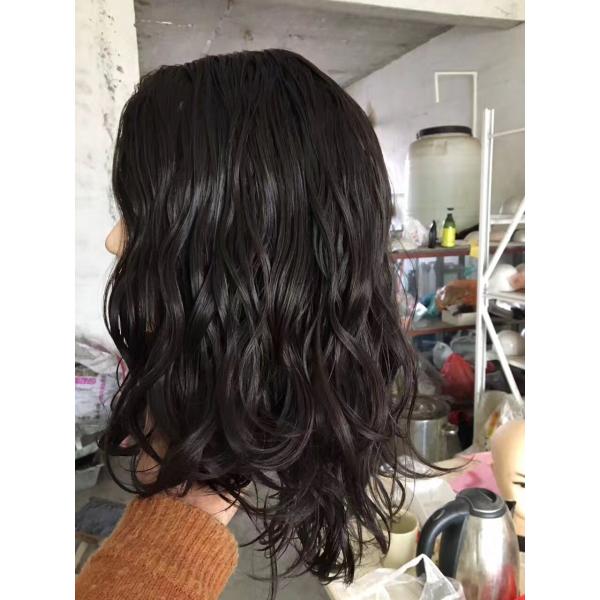 16 Inches Small Layer Gradient Color Body Wave Jewish Wigs Brazilian Virgin Hair