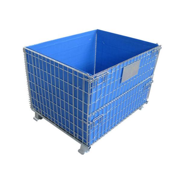 Q235 Steel Mesh Collapsible Pallet Cage Containers For Warehouse