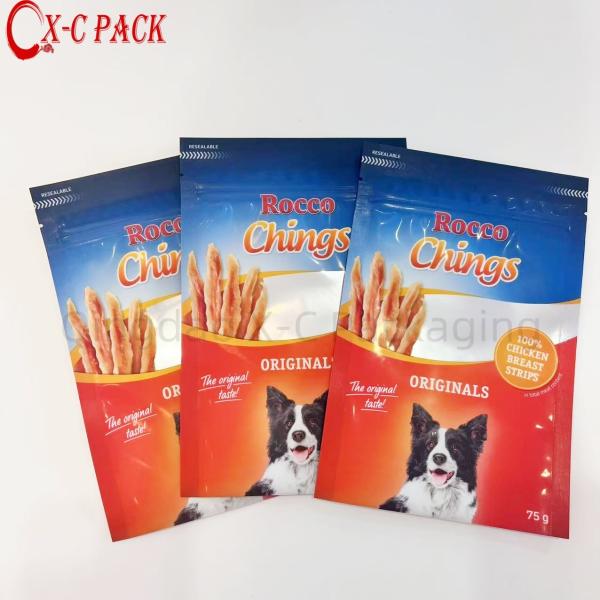 Plastic Bag Packaging Zipper 3 Side Seal Pouch Small Clear Sachet Mylar Bags Packaging Pet Dog Food Bag