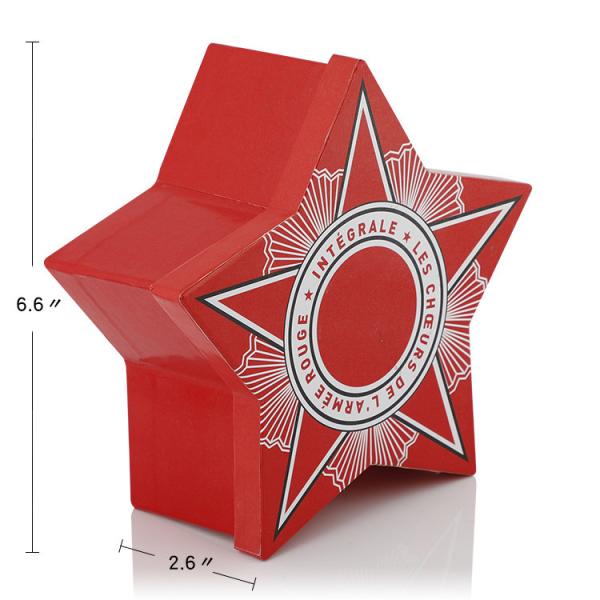 OEM dado forma Pentagram de Logo Printed For Jewelry da caixa de presente do papel do cartão
