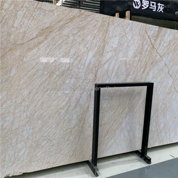 Polished Spider Golden Marble Slab Ideal for Modern Villa Wall Floor Graphic Design