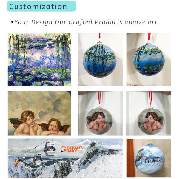 High-quality Customizable Design Handcrafted Glass Baubles for Easter Party Gifts