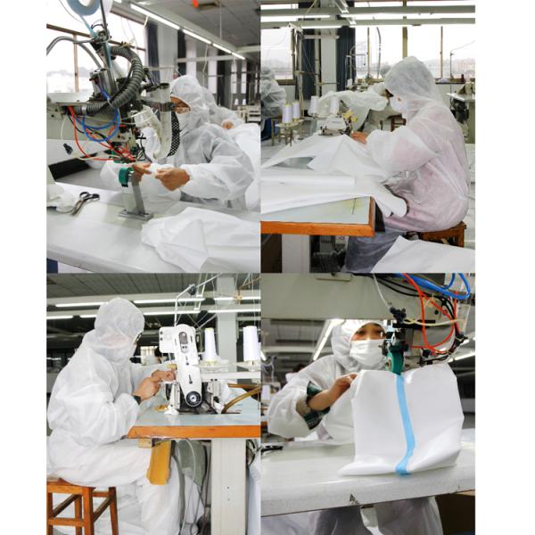 Medical Use Water Proof Disposable Safety Suit Protective Coverall Non - Woven Lamination