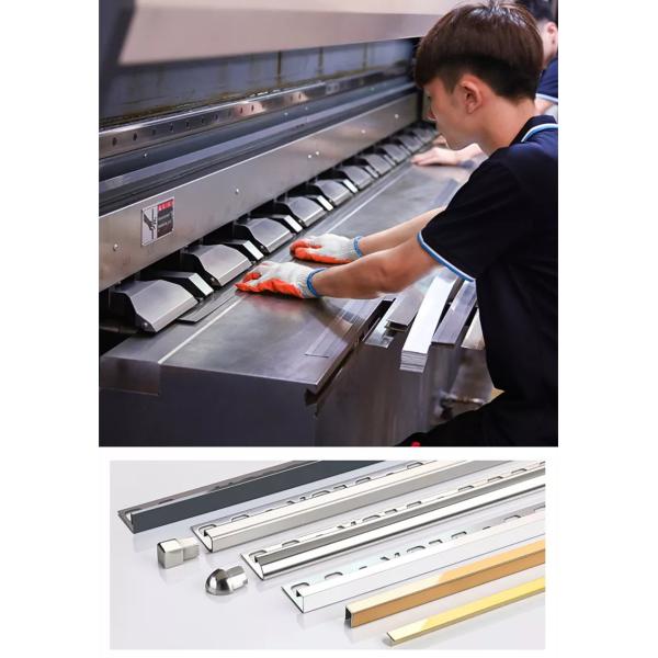 Brushed Stainless Steel Trim Decorative Tile Trim Profiles For Wall Decoration