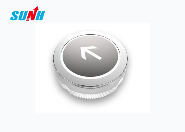 Up And Down Elevator Push Button Zinc Alloy Material Slim Round Shape