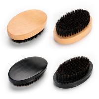 Los jabalíes negros Cabello barba Cepillo de forma ovalada de haya de madera para hombres bigote