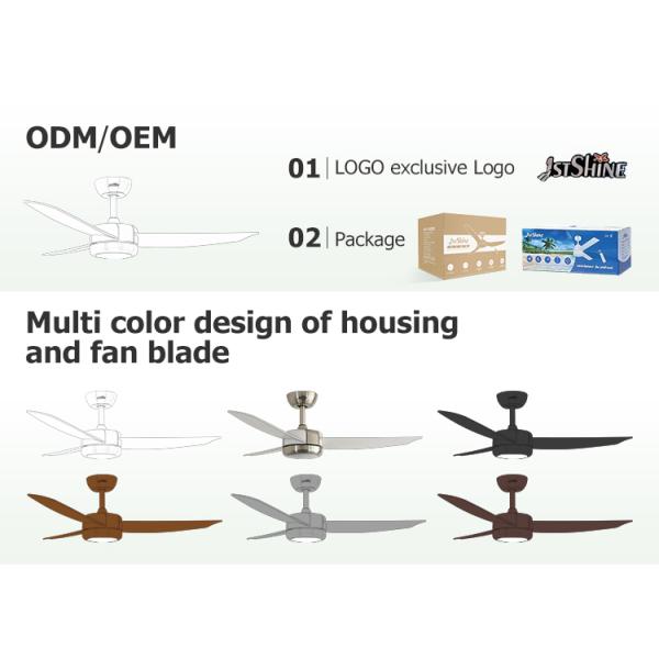 Умный контроль светодиодный потолочный вентилятор для небольших помещений в домашнем офисе 48 дюймов яркий свет