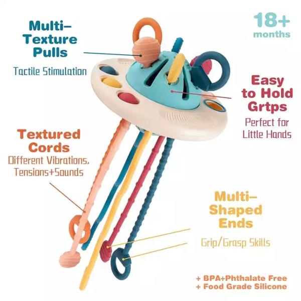 Juguetes sensoriales el echar los dientes del silicón libre educativo del juguete BPA de los niños del OEM