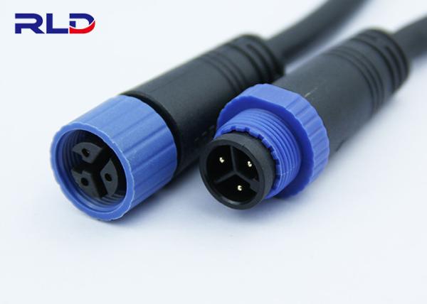 IP68 2 Pin extension Waterproof Outdoor Lighting Connectors M15 Male Female Cable Wire Connector