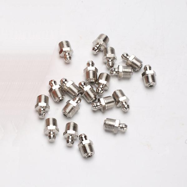 10mm Galvanized Grease Gun Nipple Nickel Straight Fitting 1/8 Bsp